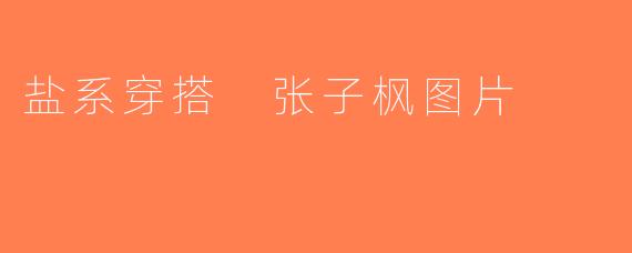 盐系穿搭 张子枫图片